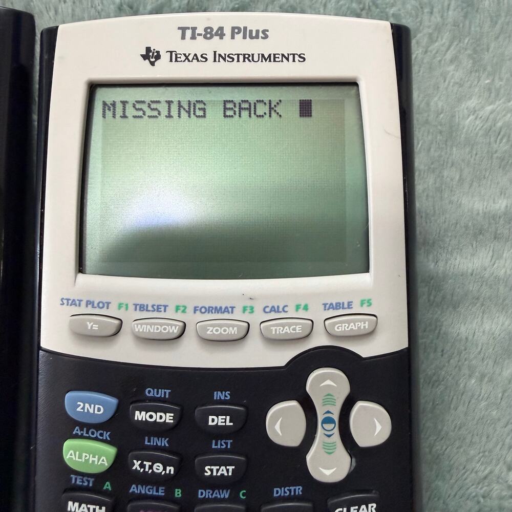 Texas Instruments TI-84 Plus Calculator Missing BackTESTED - Picture 4 of 7